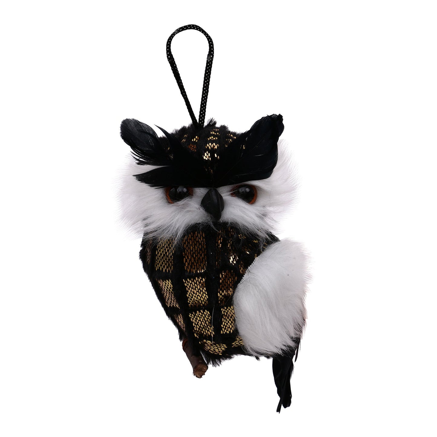 Simulation Feather Owl Art Outdoor Garden Gardening Decoration Bionic Pendant