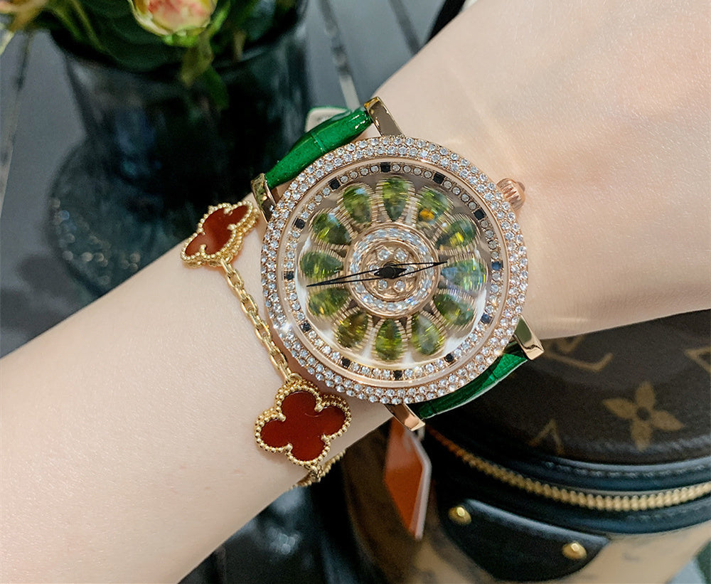 Women's Niche Diamond Luxury Rainbow Watch