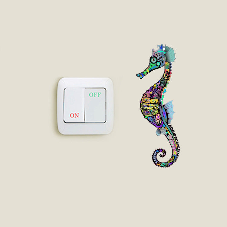 Home Decor Painted Mural Seahorse Wall Sticker