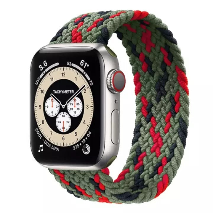 Elastic Nylon Braided Pattern Watch Wristband