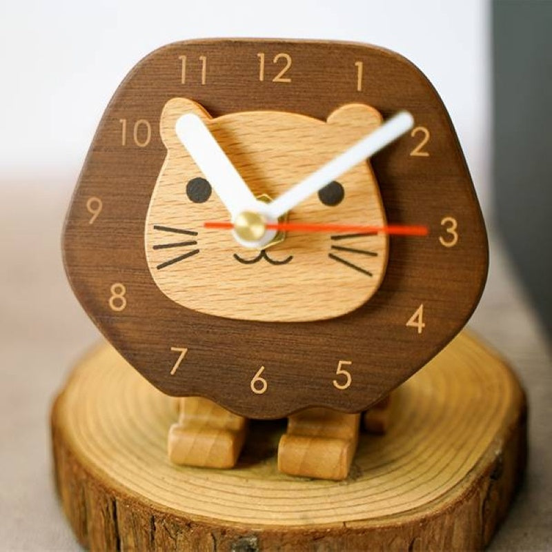 Cute Prairie Little Lion Clock Desktop Clock Bedside Clock