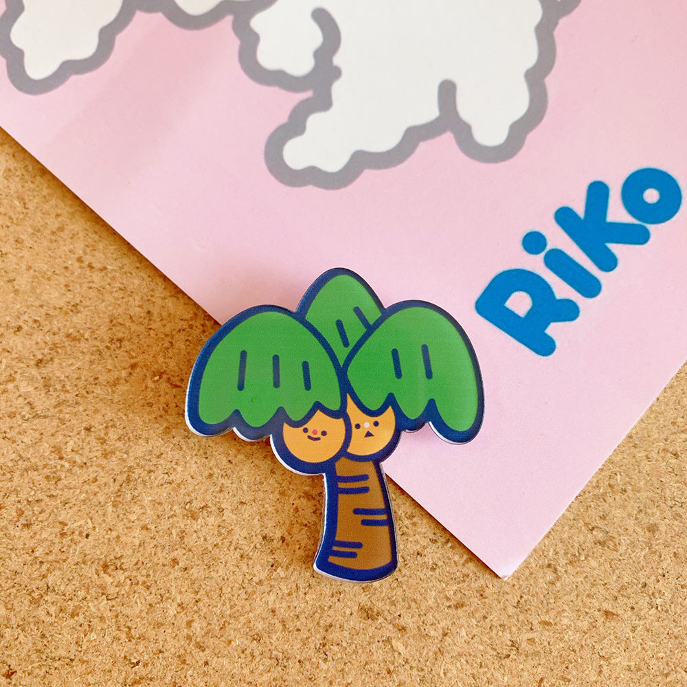 Small Brooch Cartoon Cute Rabbit Accessories Clothes Bag Pendant Badge Female