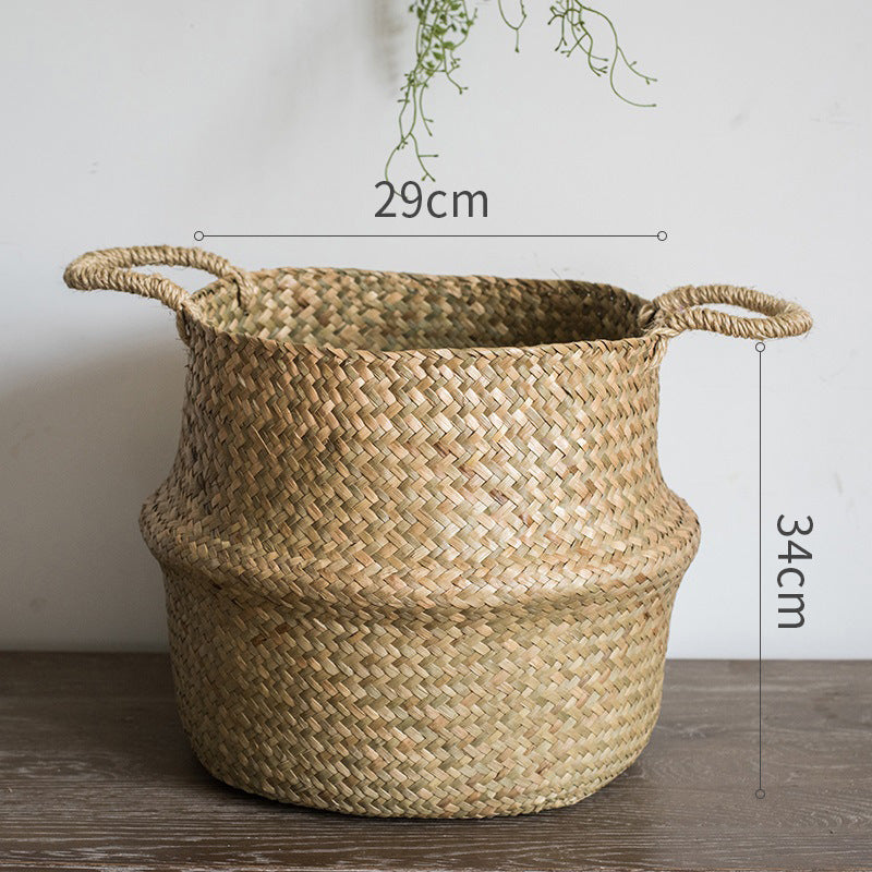 Straw storage basket, storage basket can be folded