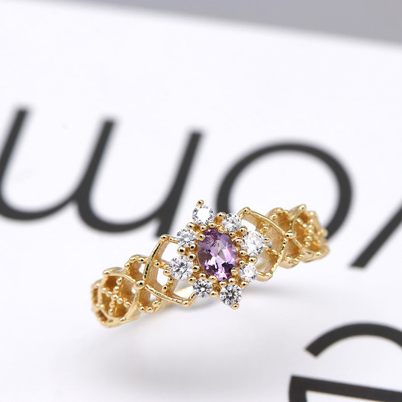 Amethyst Gorgeous Ring Natural Gem Girl