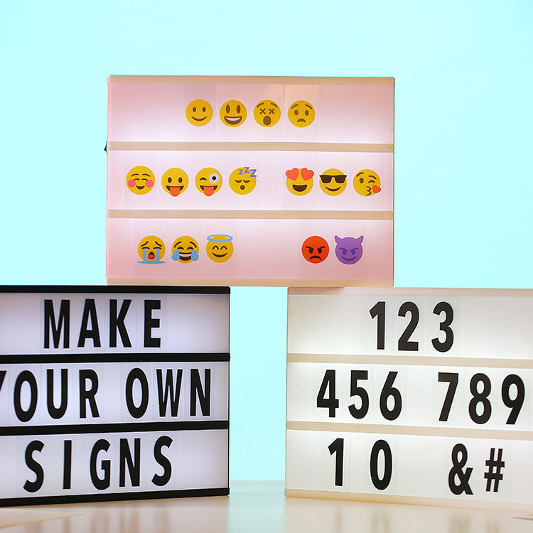 LED creative letter A4 light box