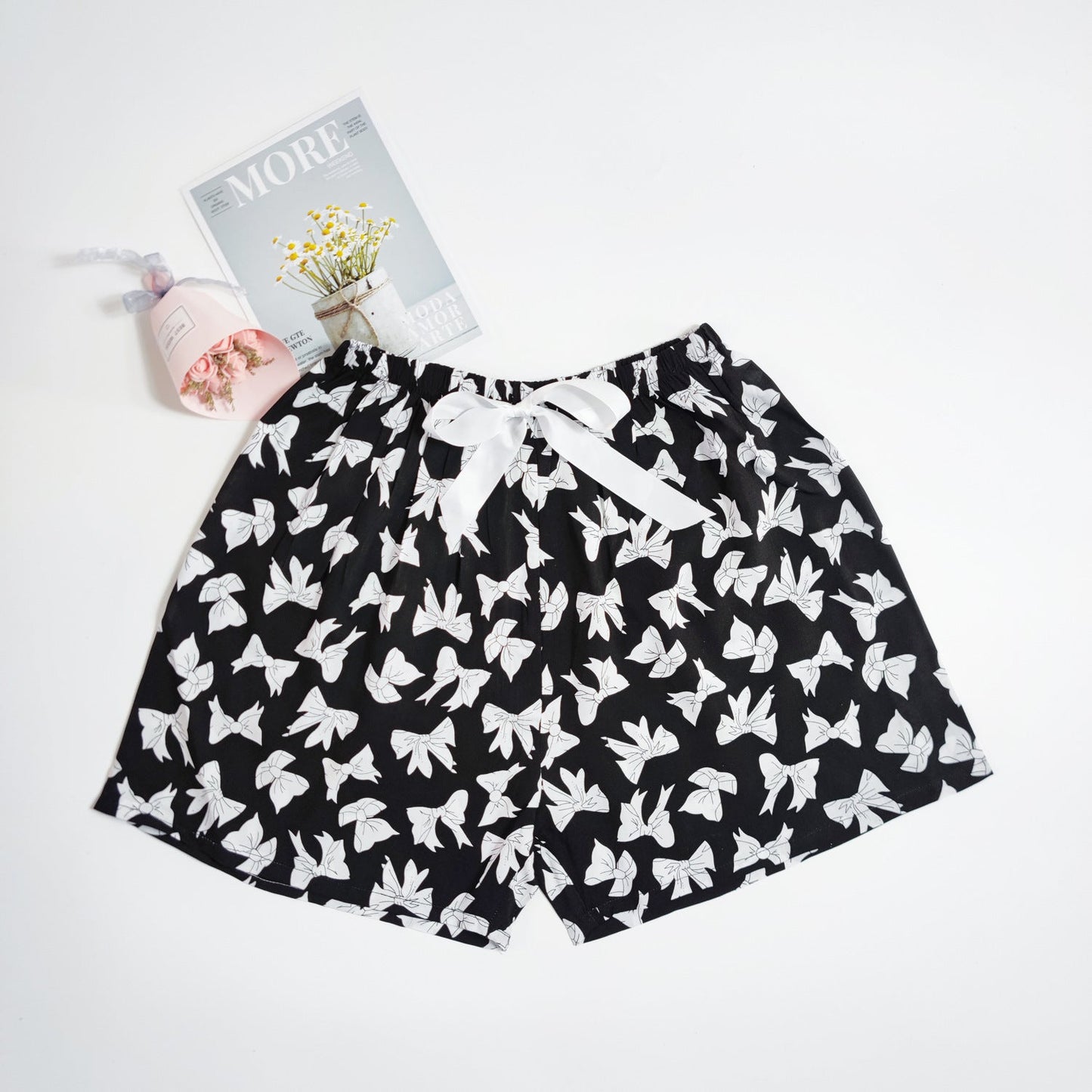 Women's Cotton Silk Shorts Plus Size Homewear Beach Pants