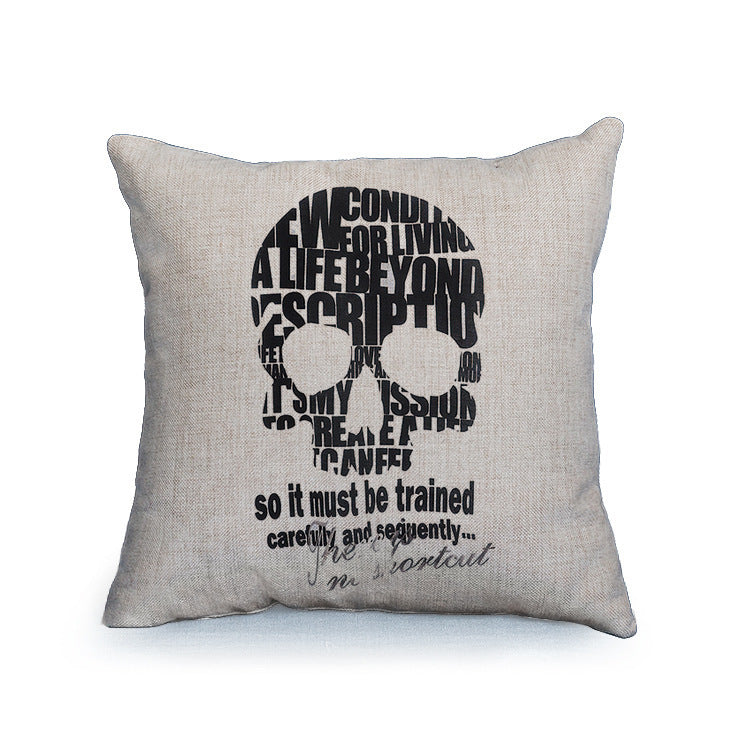 Sofa Home Fabric Skull Pillow
