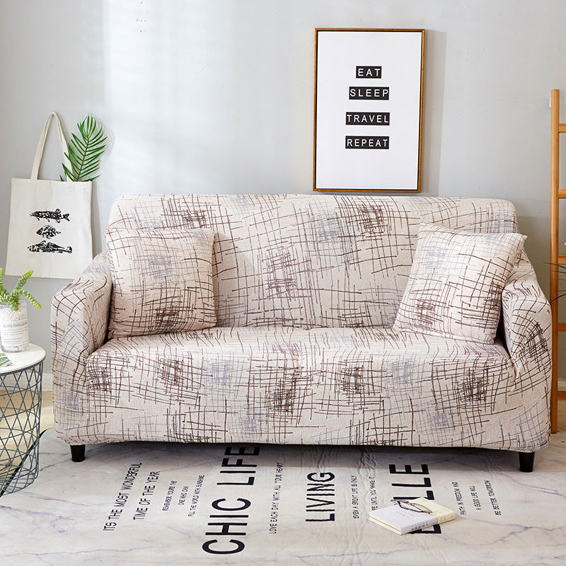 Printed stretch sofa cover
