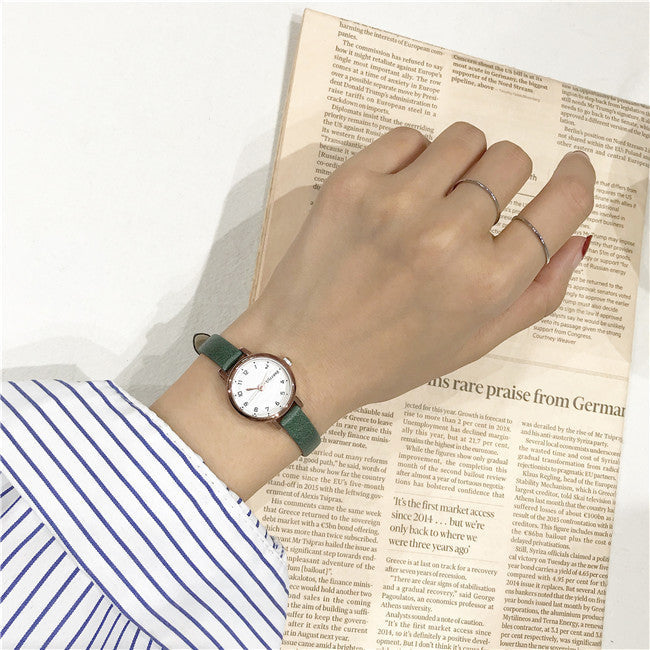 Women's Retro Mori Style Middle School Student Simple Watch