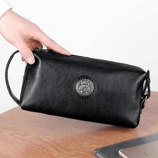 Men's Clutch Large Capacity Fashion Tote Soft Leather