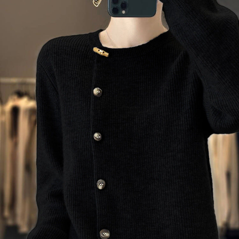 Autumn Loose And Simple All-matching Solid Color Sweater