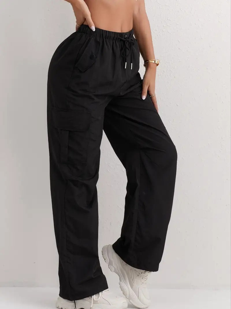High Waist Drooping Quick-drying Leisure Wide Leg Track Pants