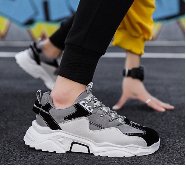 Winter men''s shoes Korean trend all kinds of sports casual shoes high school students running boys dad ins shoes