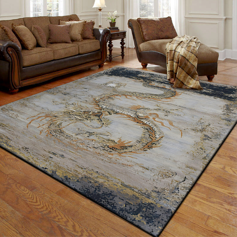 Retro Living Room Carpet Easy-care Wear-resistant Floor Mat