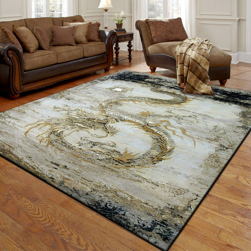 Retro Living Room Carpet Easy-care Wear-resistant Floor Mat