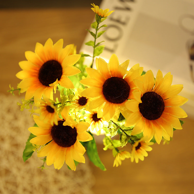 Creative Sunflower Bouquet Night Light Home Decoration Desktop Decoration