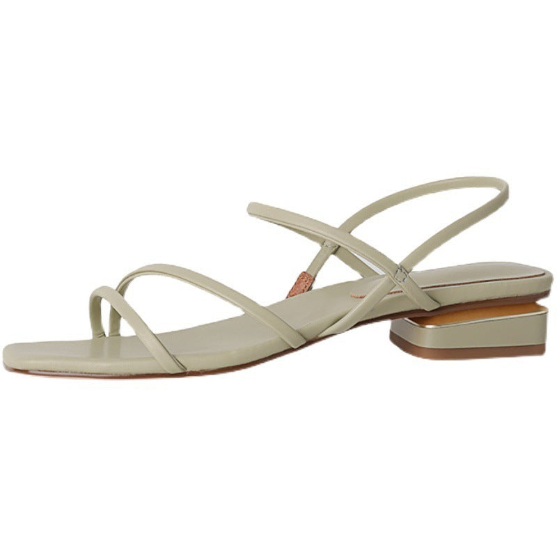 Flat Strap Open-toed Roman Sandals Women