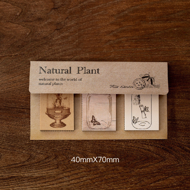 60 Pieces Of Retro Plant Invitation Note Paper Hand Account Decoration