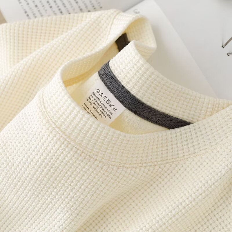 Waffle Men's Casual Half-sleeve Summer Wear