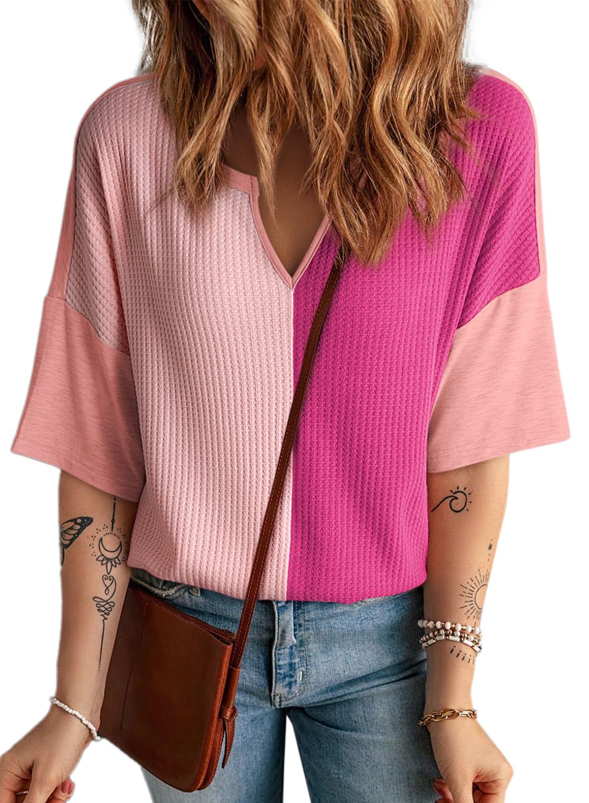 Women's Summer Top Half Sleeve Fluffy Shirt