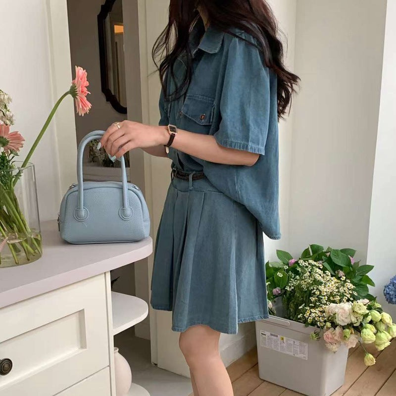 Women's Fashion Simple Lychee Pattern Portable Shoulder Messenger Bag