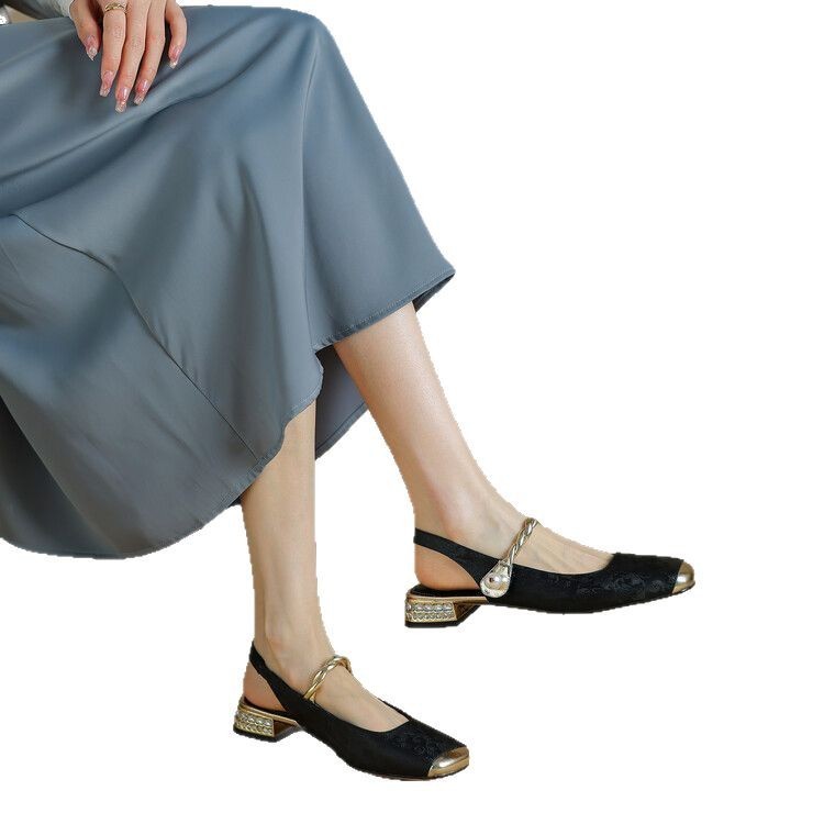 Mary Jane Fashion Personality Pearl Women's Sandals