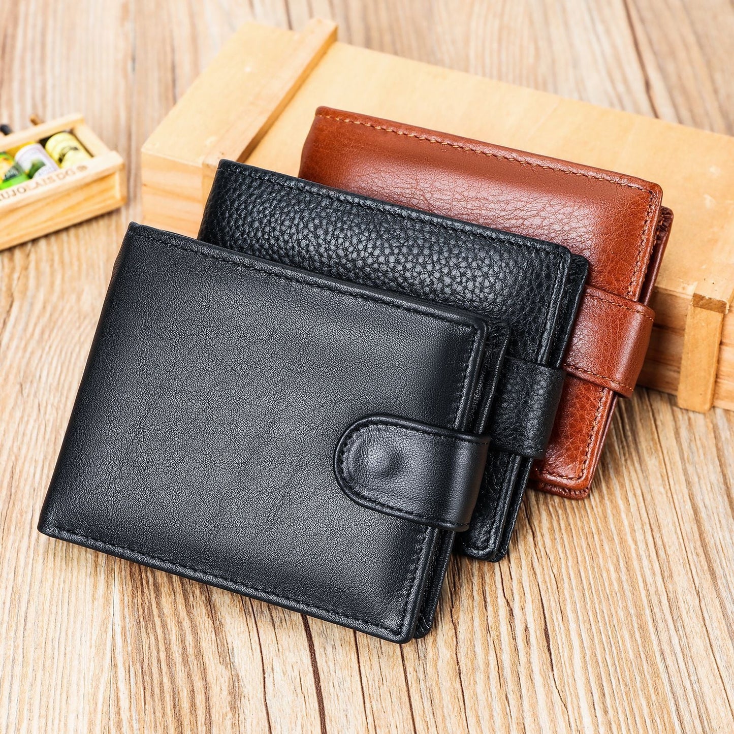 Leather Wallet Men's First Layer Cowhide Coin Purse