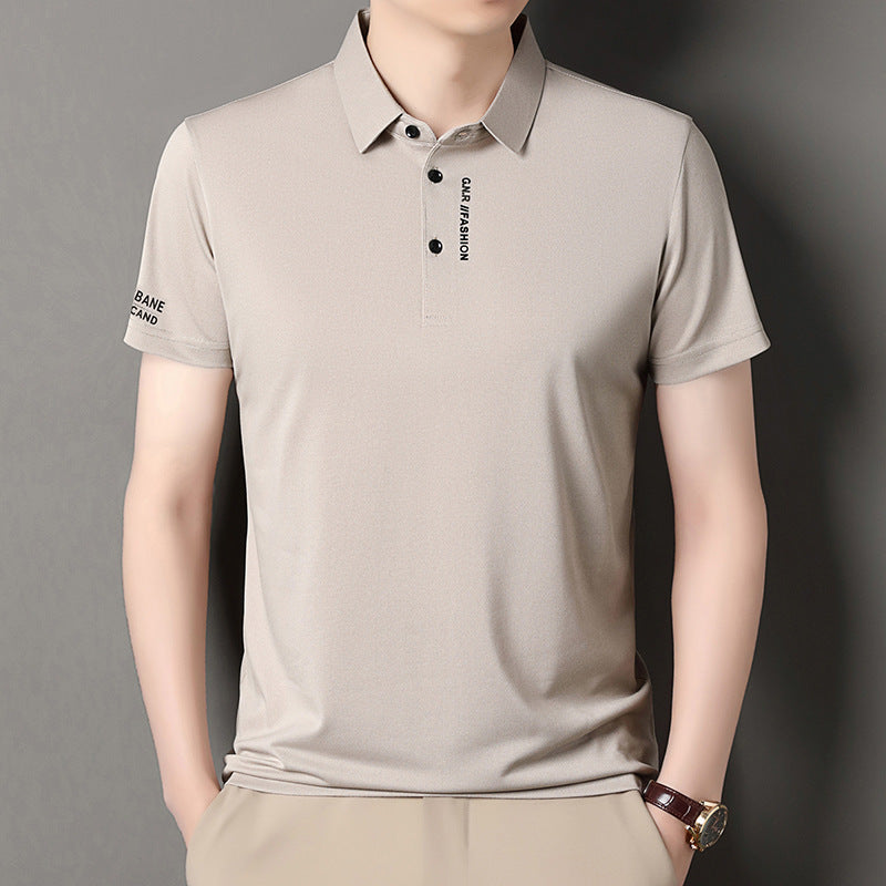 Summer New Middle-aged Men's Casual All-matching Half Sleeve T-shirt