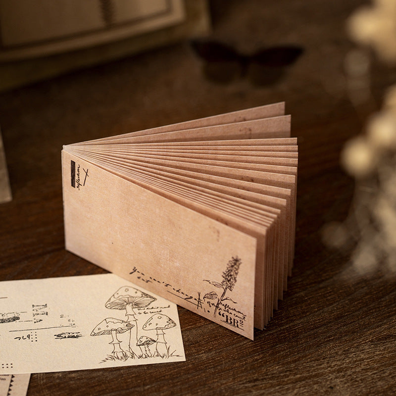 60 Pieces Of Retro Plant Invitation Note Paper Hand Account Decoration