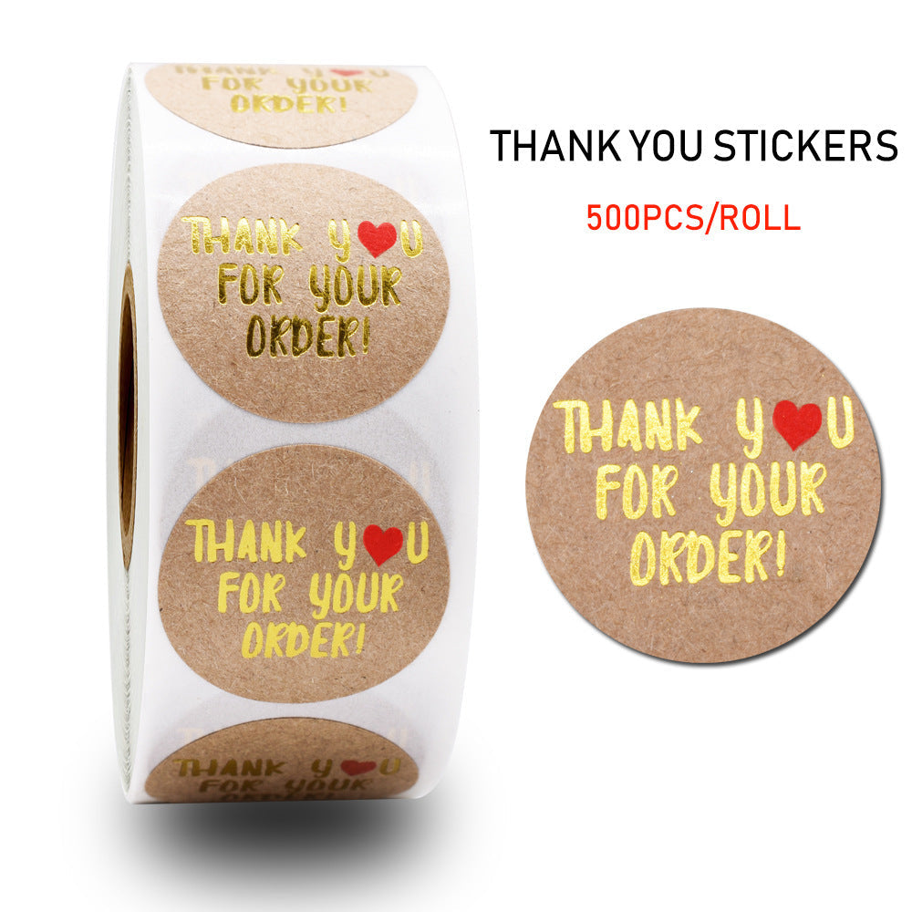 Roll Thank You For Baking Stickers