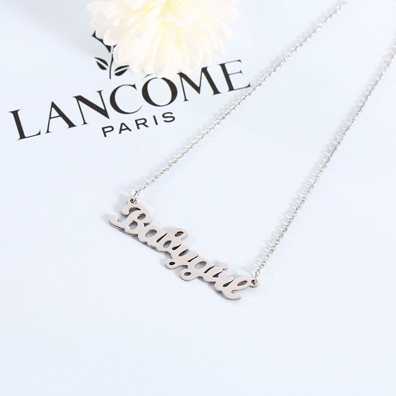 Stainless Steel Ornament Water Wave Creative Necklace