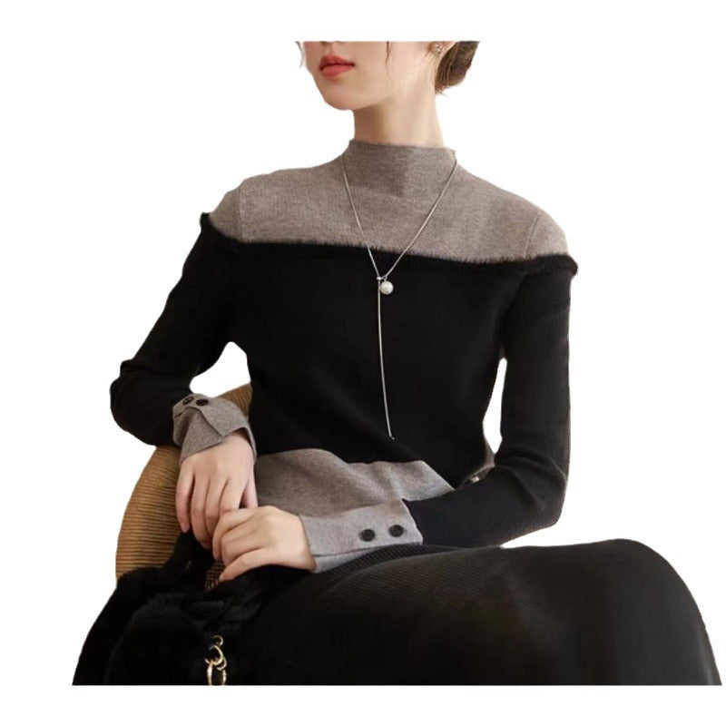 Women's Fake Two Pieces Sweaters Knitwear