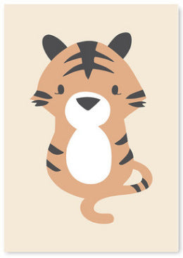 Cartoon animal painting frameless core