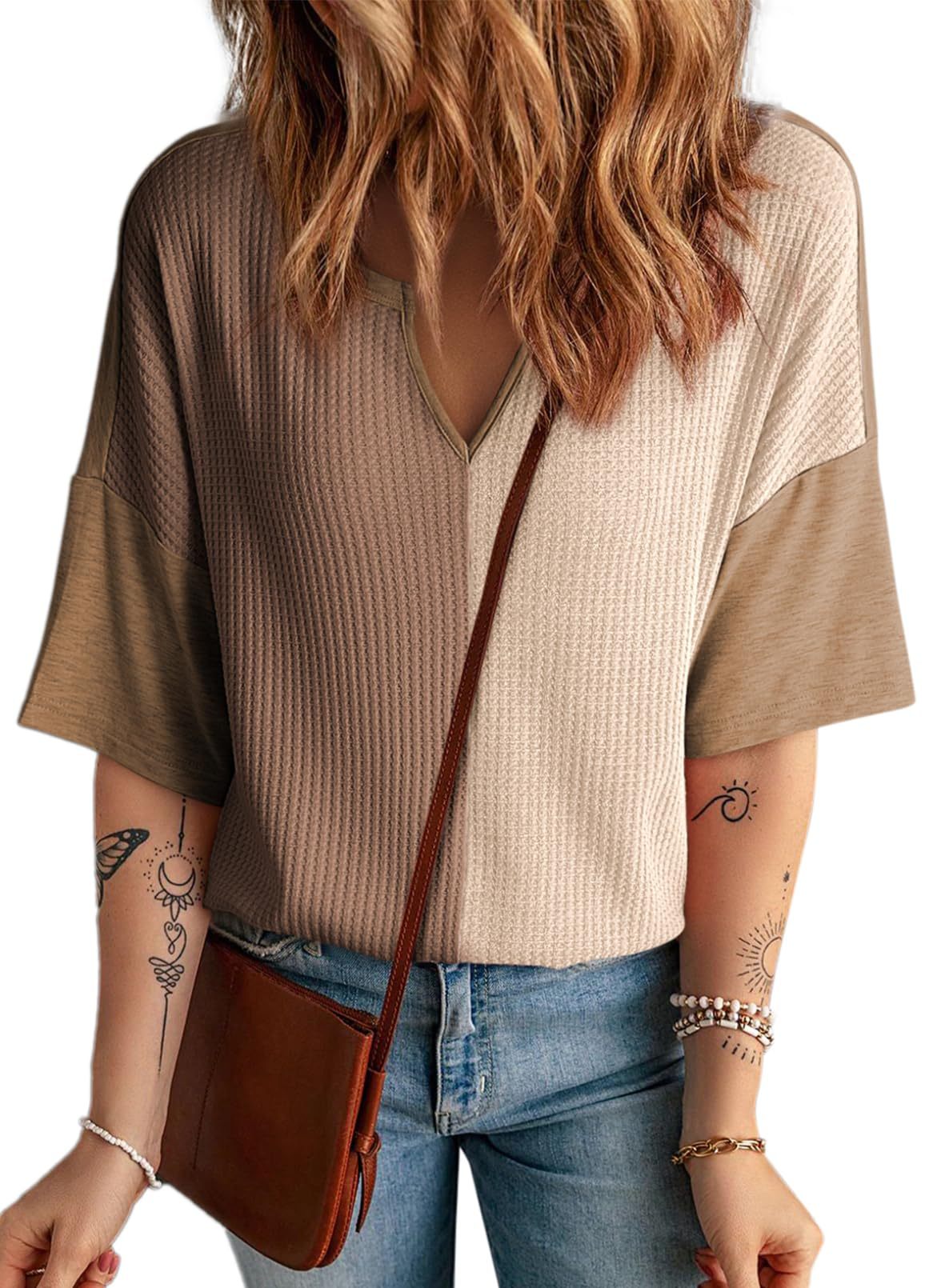 Women's Summer Top Half Sleeve Fluffy Shirt