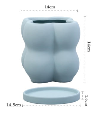 Plain Fired Breathable Ceramic Flowerpot