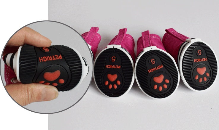 Pet Denim Canvas Shoes | Waterproof & Non-Slip Dog Shoes | Breathable & Comfortable