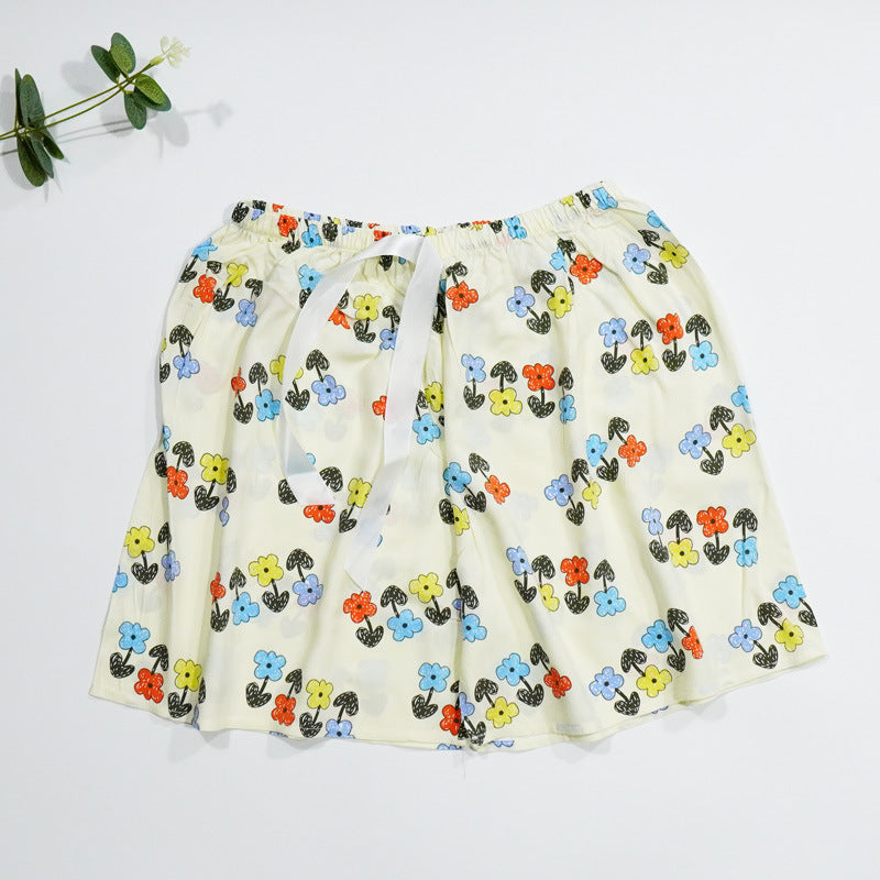 Women's Cotton Silk Shorts Plus Size Homewear Beach Pants