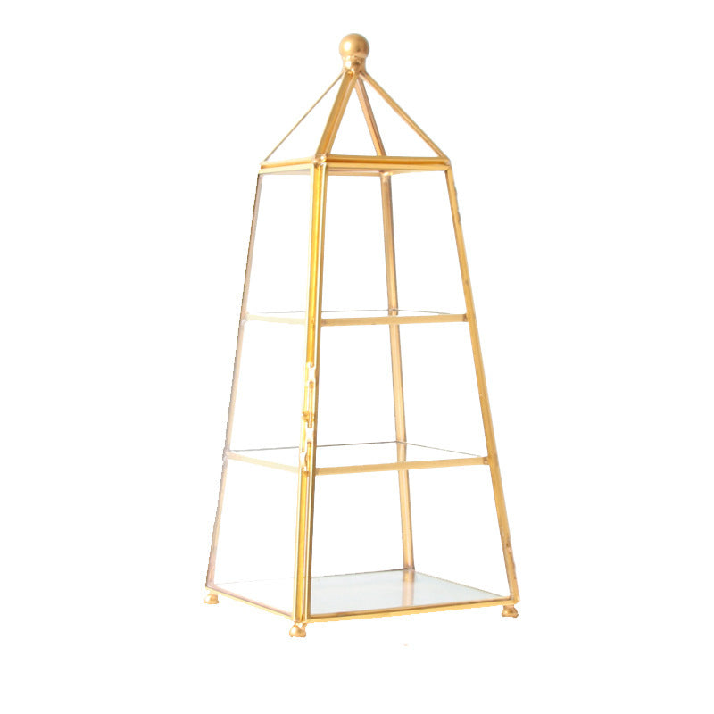Tower Shaped Geometric Glass Jewelry Storage Box