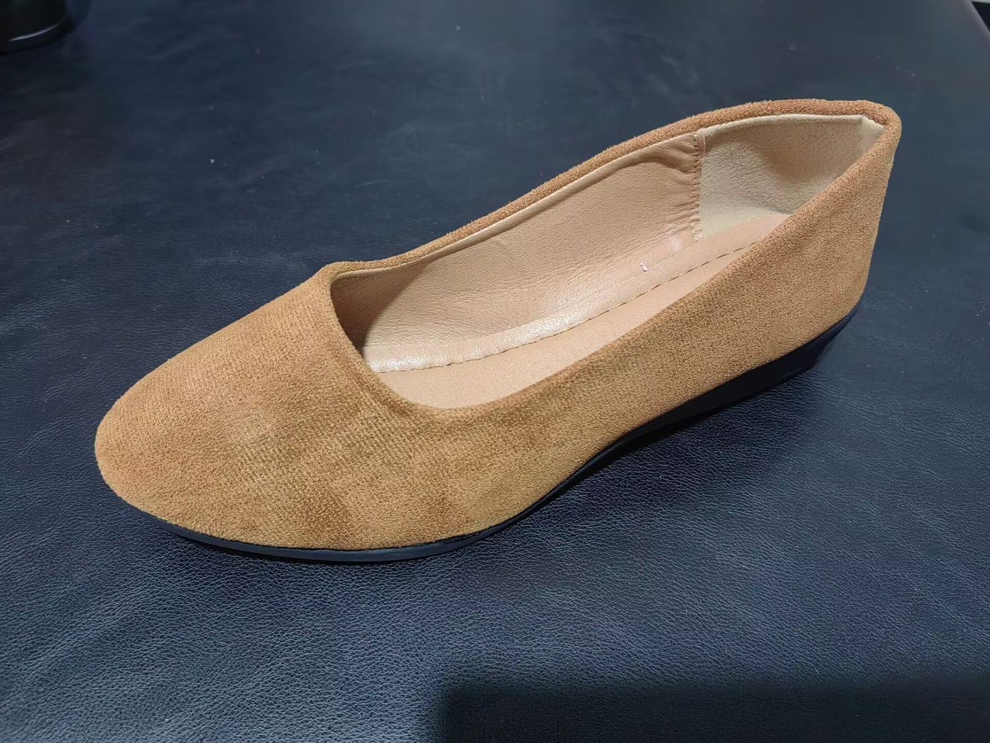 Spring New Pointed Toe Women's Plus Size Shallow Mouth Wedge Pumps Doug Shoes Sports Casual