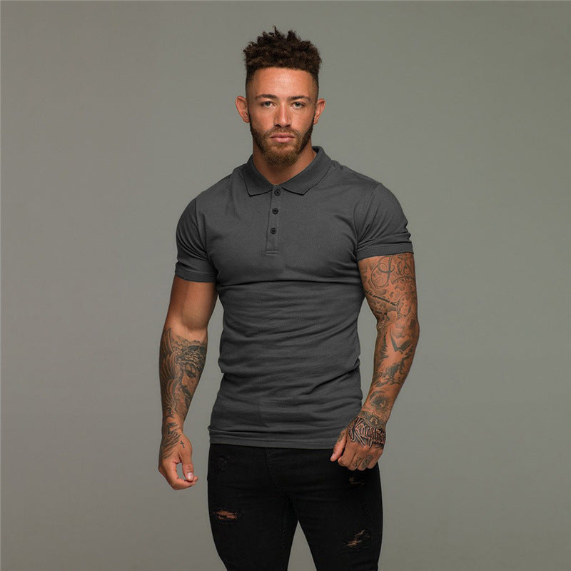 European And American Muscle Men's Summer Sports Short Sleeve