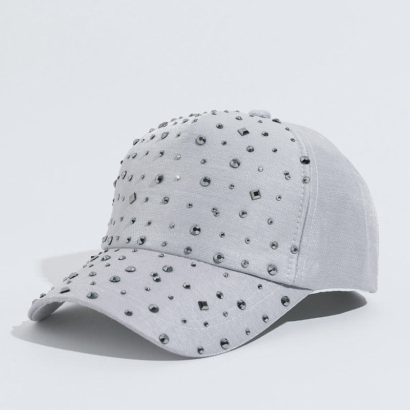 New Korean Style Summer Women's Diamond Cap Casual