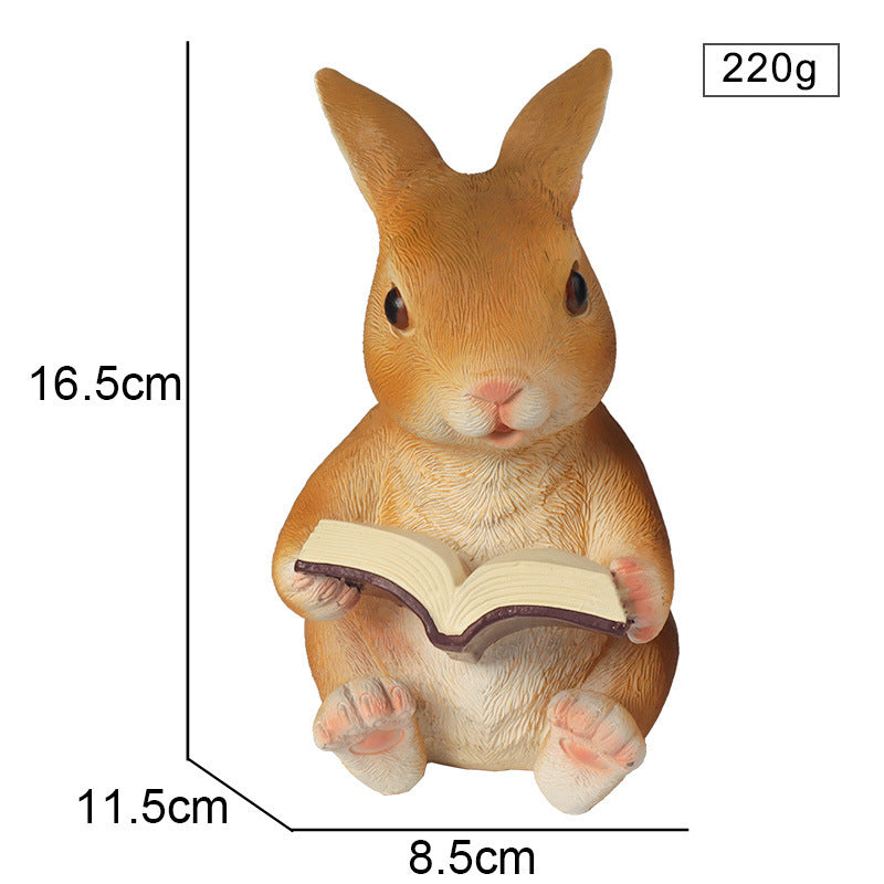 Outdoor Garden Easter Reading Rabbit Gardening Animals