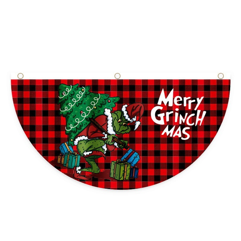 Outdoor Fan-shaped Flag Decorative Pendant