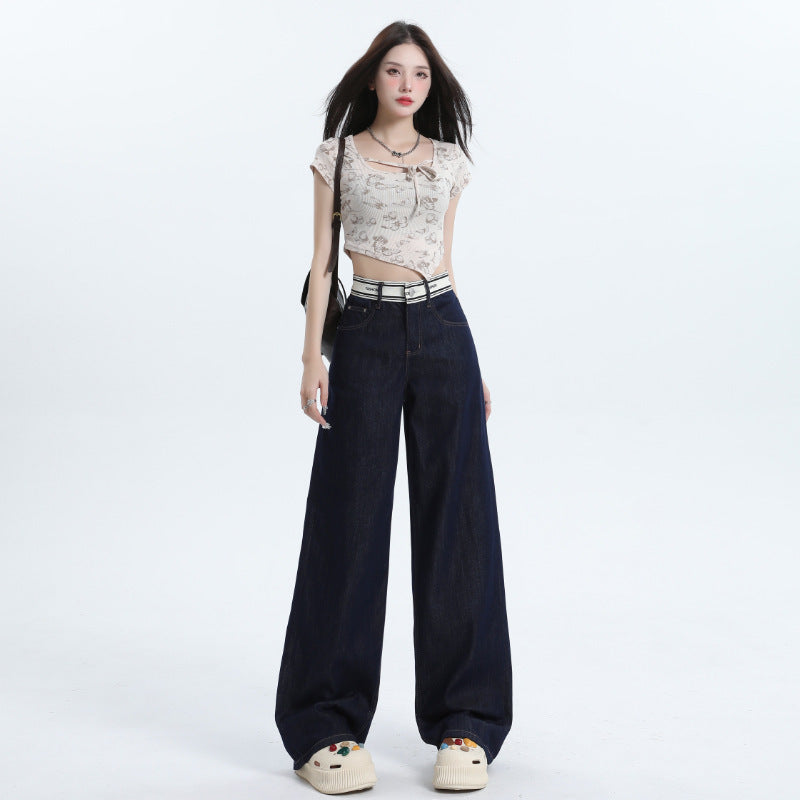 Fashion Women's Summer Wide Leg Mop Pants