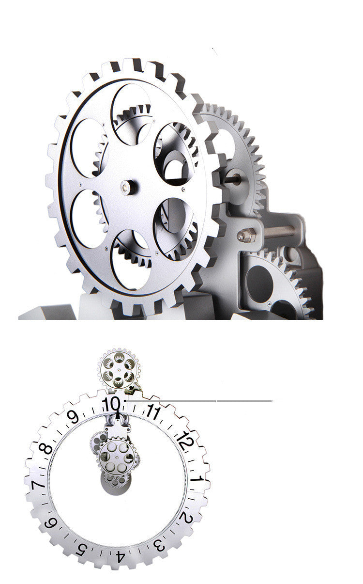 Antique Gear Clock Craft Clock Art  Large