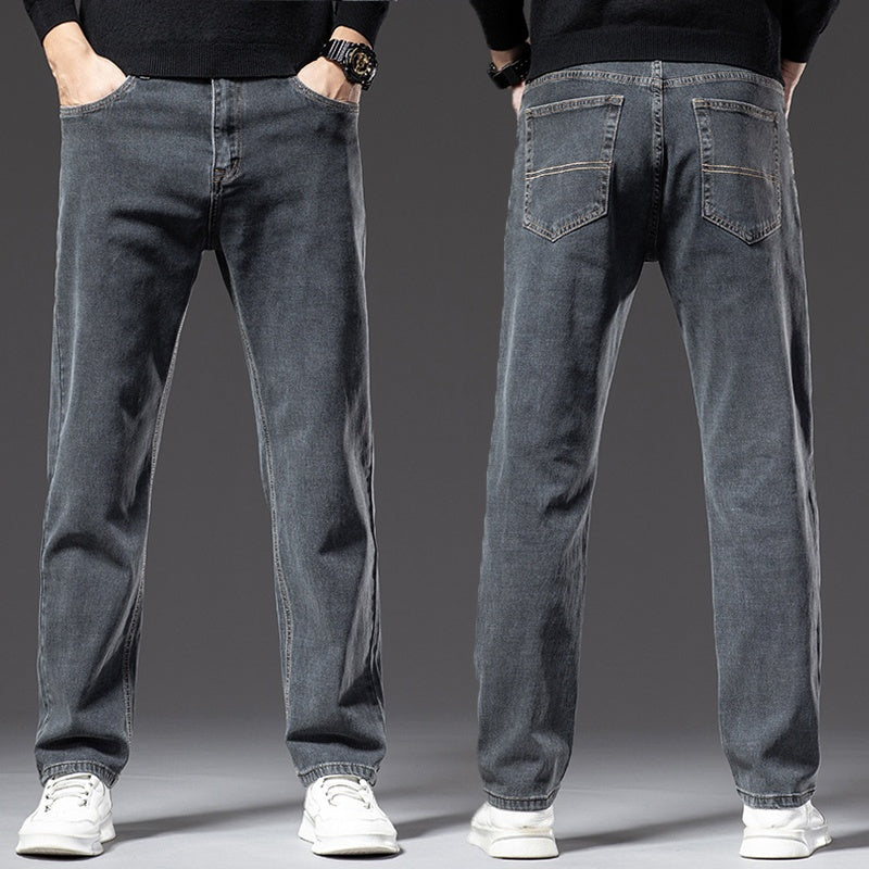 High Elastic Men's Straight Loose Spring And Autumn Jeans