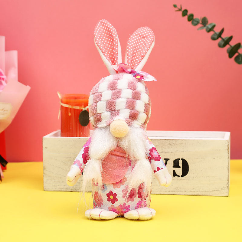 Easter Decorations Plush Cute Rabbit Doll Home Decor Ornaments