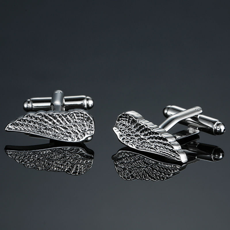Grass Rose Gold And Silver Pattern Cufflinks