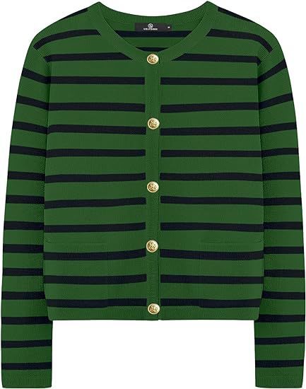 Women's Fashion Personalized Striped Knitted Jacket