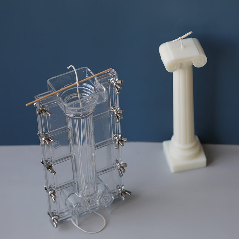 Transparent acrylic candle mould